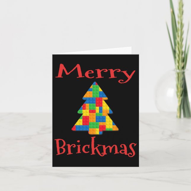 Christmas Tree Brick Master Builder Brick Set Bloc Card (Front)