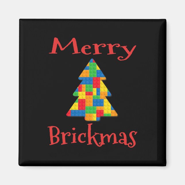 Christmas Tree Brick Master Builder Brick Set Bloc Magnet (Front)