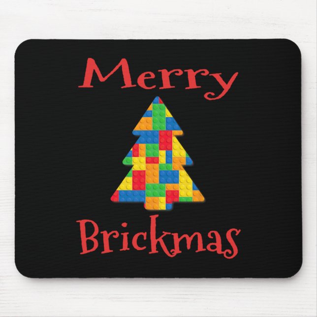Christmas Tree Brick Master Builder Brick Set Bloc Mouse Mat (Front)