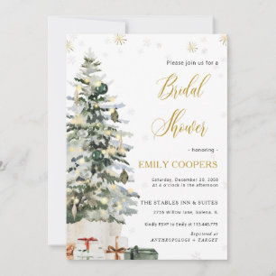 Christmas Tree Bridal Shower Invitation