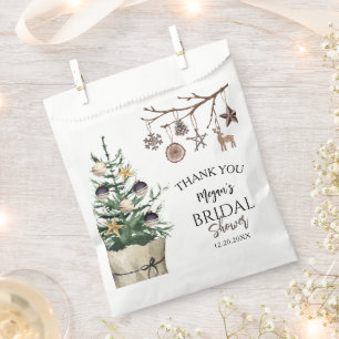 Christmas Tree Bridal Shower Thank You Favour Bags