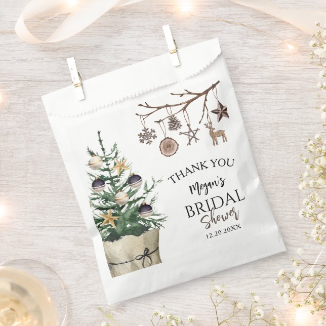 Christmas Tree | Bridal Shower Thank You Favour  Bags (Clipped)