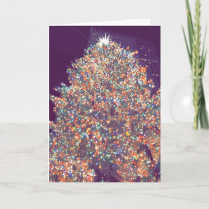 Christmas Tree Bright Lights New York City Card