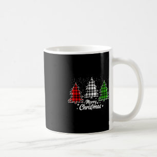 Christmas Tree Buffalo Plaid Red White Green Xmas Coffee Mug