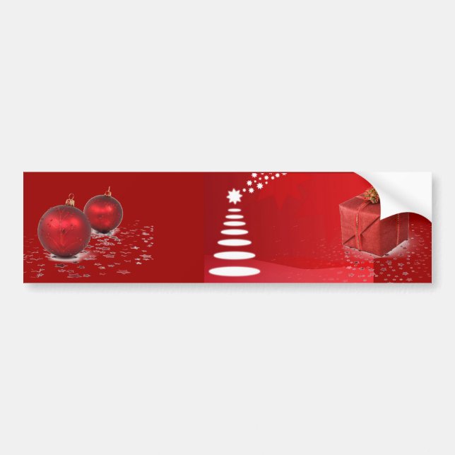 Christmas Tree Bumper Sticker (Front)