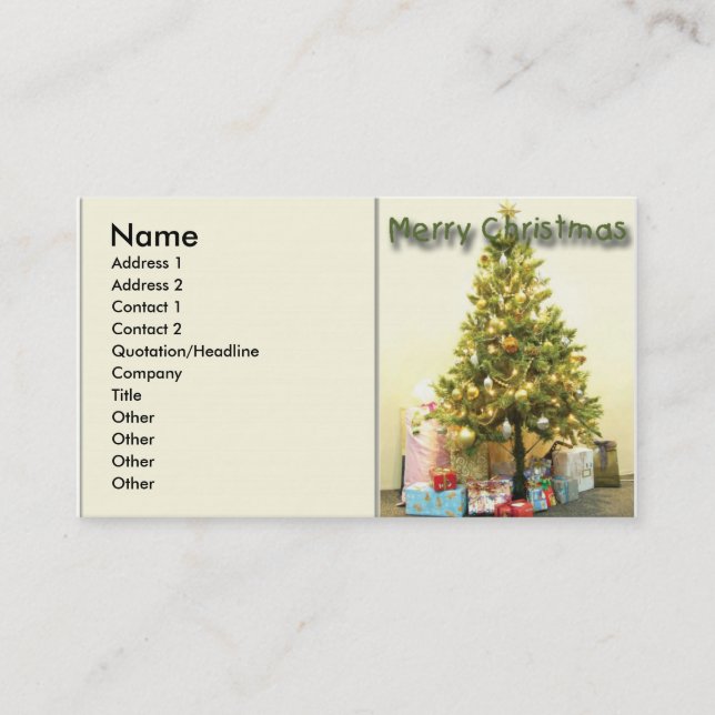 Christmas Tree Business Card (Front)