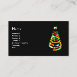 Christmas tree business card