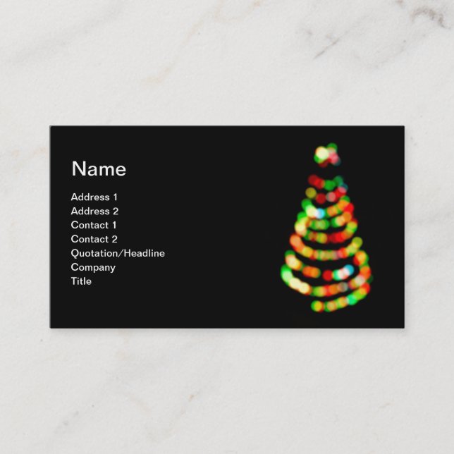 Christmas tree business card (Front)