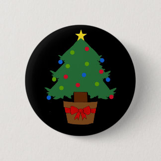 Christmas Tree Button Badge