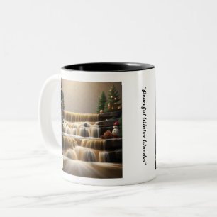 "Christmas Tree by Falls" Two-Tone Coffee Mug
