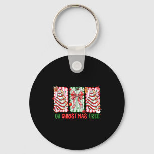 Christmas Tree Cake Funny Quote Oh Christmas Tree  Key Ring