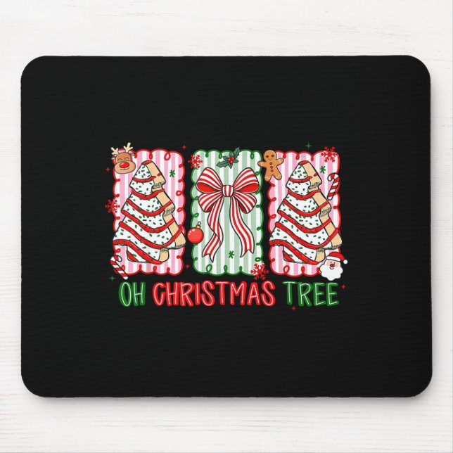 Christmas Tree Cake Funny Quote Oh Christmas Tree  Mouse Mat (Front)