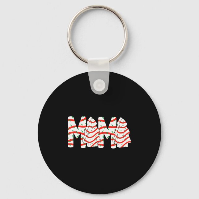 Christmas Tree Cake Mama Xmas Mom Family Matching  Key Ring (Front)