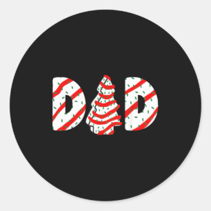 Christmas Tree Cake Matching Family Party Pajama D Classic Round Sticker