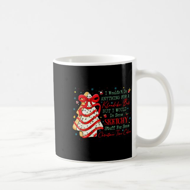 Christmas Tree Cakes Coquette Bow Xmas Pajamas Hol Coffee Mug (Right)
