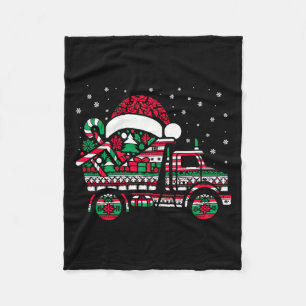 Christmas Tree Candy Dump Truck Christmas Boys Men Fleece Blanket