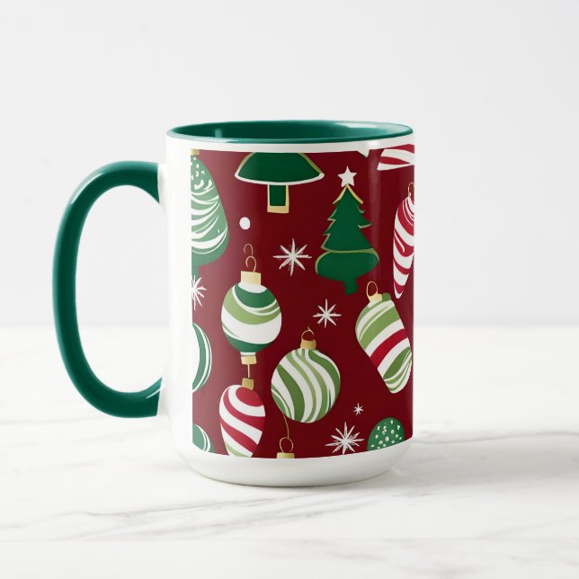 christmas tree candy ornaments coffee mug (Left)