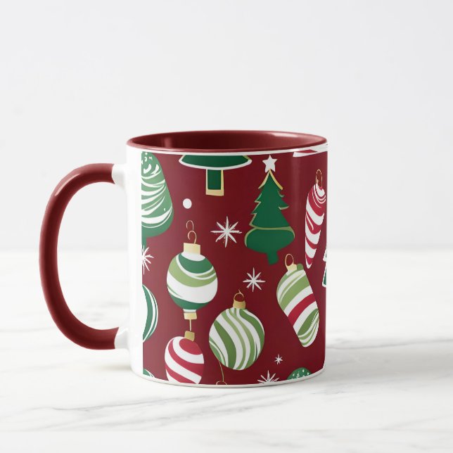 christmas tree candy ornaments coffee mug (Left)