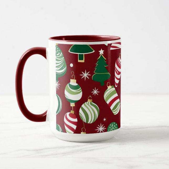 christmas tree candy ornaments coffee mug (Left)