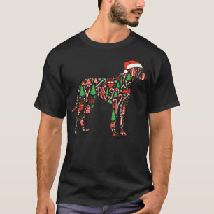 Christmas Tree Candy Rhodesian Ridgeback Santa Dog T-Shirt