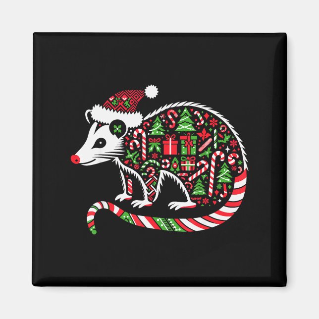 Christmas Tree Candy Ssum Santa Christmas Womens M Magnet (Front)