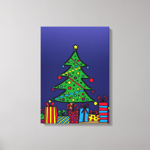 Christmas tree canvas print
