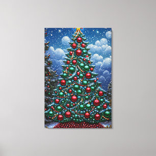 Christmas tree canvas print