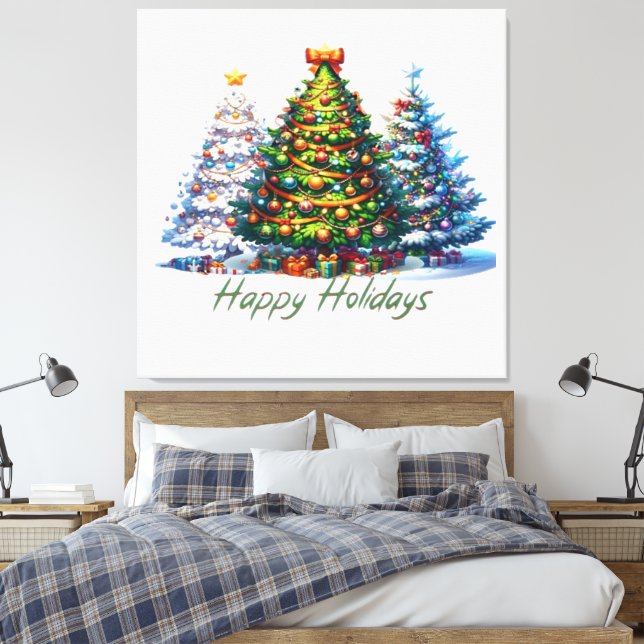 Christmas tree  canvas print (Insitu(Bedroom))