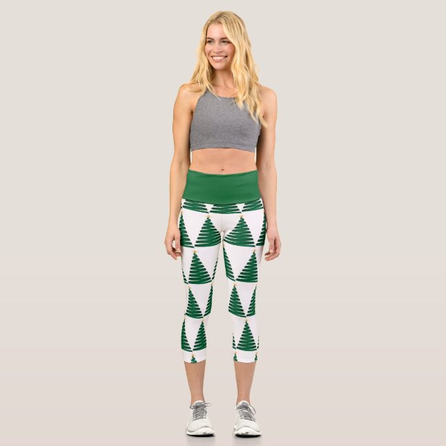 christmas tree capris leggings (Front)