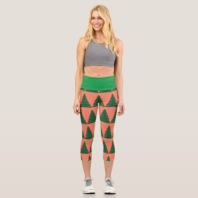 christmas tree capris leggings (Front)