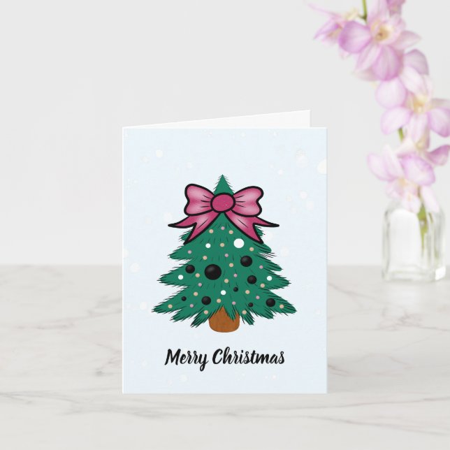 Christmas tree card (Orchid)