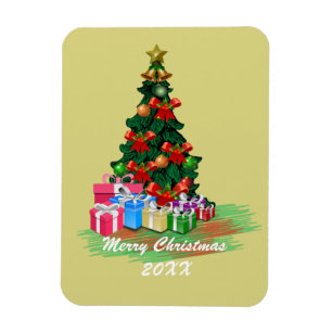 Christmas Tree Card Magnet