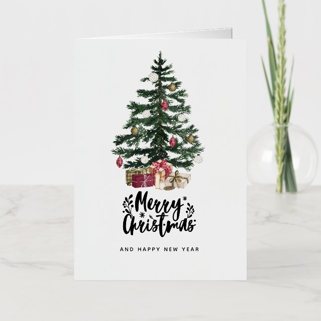  Christmas Tree Card Merry Christmas Holidays (Front)