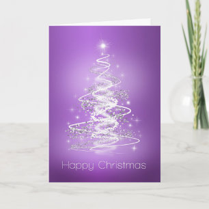 Christmas Tree Card Purple