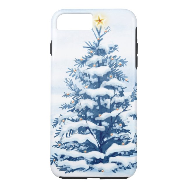 Christmas Tree Case-Mate iPhone Case (Winter Christmas Tree Snowfall iPhone Case)