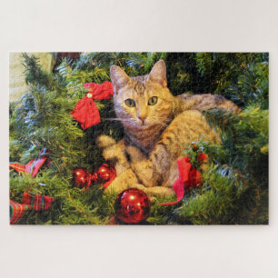 christmas tree cat puzzle