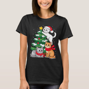Christmas Tree Cats Xmas  T-Shirt