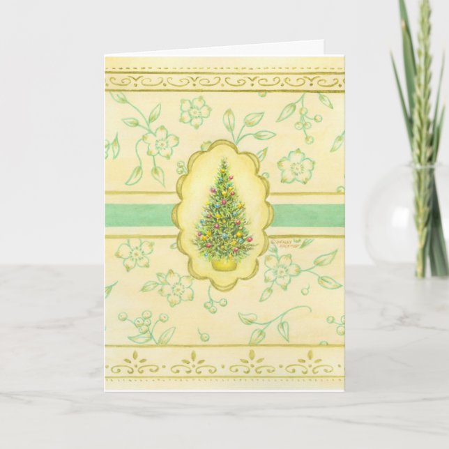 Christmas Tree Celebration Holiday Greeting Card (Front)