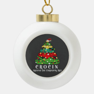 Christmas tree ceramic ball christmas ornament