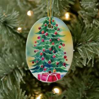 Christmas Tree Ceramic Ornament