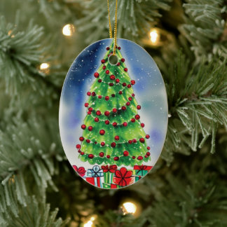 Christmas Tree Ceramic Ornament