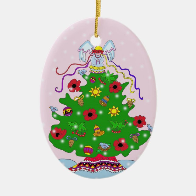 Christmas Tree Ceramic Tree Decoration (Front)