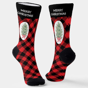 Christmas tree Checked Pattern Socks