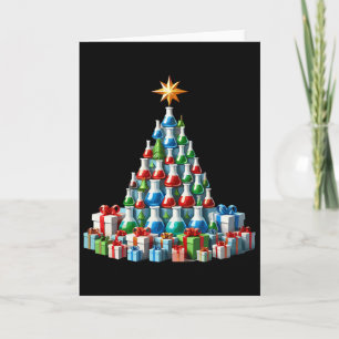 Christmas Tree Chemistry Beaker Scientist Science Card