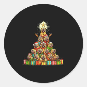 Christmas Tree Chinese Shar-pei Shar Pei Classic Round Sticker