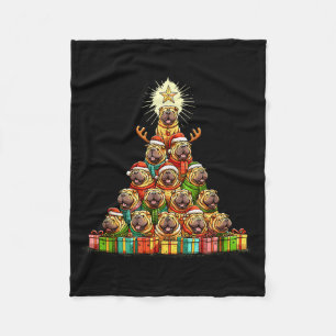 Christmas Tree Chinese Shar-pei Shar Pei  Fleece Blanket