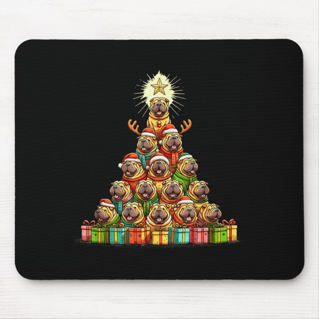Christmas Tree Chinese Shar-pei Shar Pei  Mouse Mat (Front)