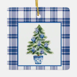 Christmas Tree Chinoiserie Ornaments Ceramic