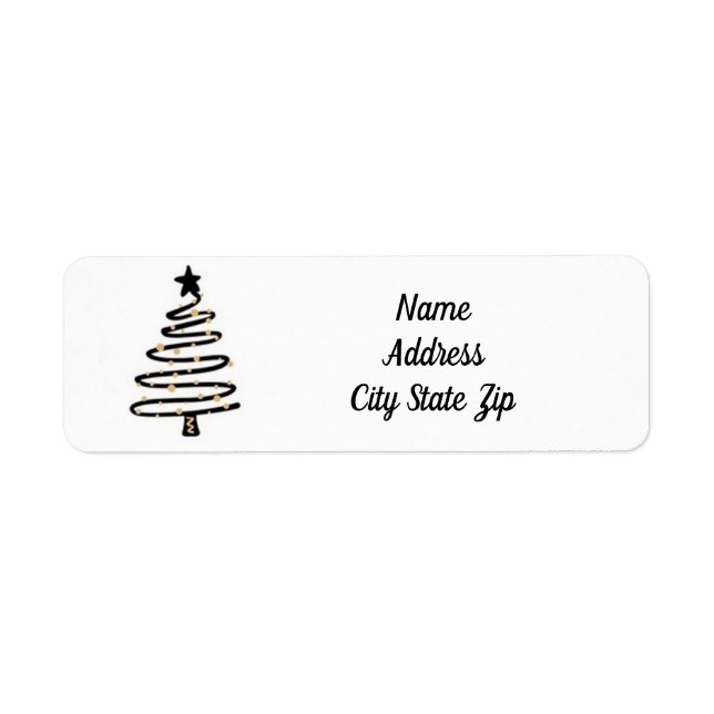 CHRISTMAS TREE *CHRISTMAS* ADDRESS LABEL (Front)