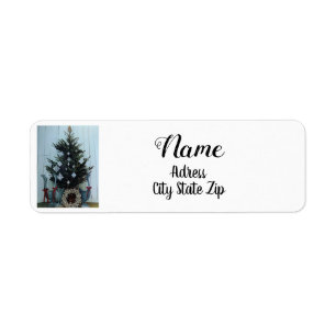 "CHRISTMAS "TREE" CHRISTMAS ADDRESS LABEL